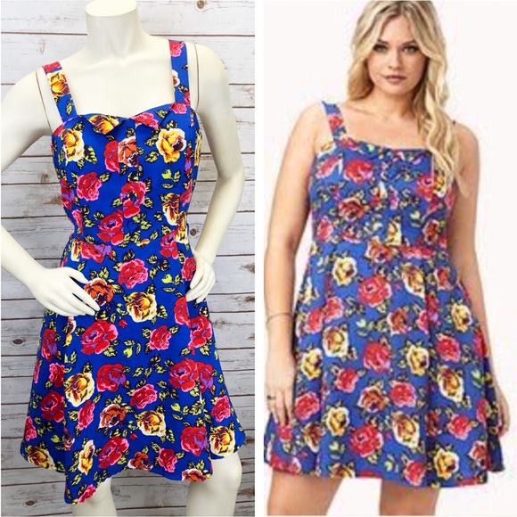 Forever 21 Dresses & Skirts - F21 Floral Pinup Dress Sz XL ::P18